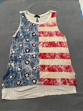 Girls' Americana Star & Stripe Tank Top - Red & Blue